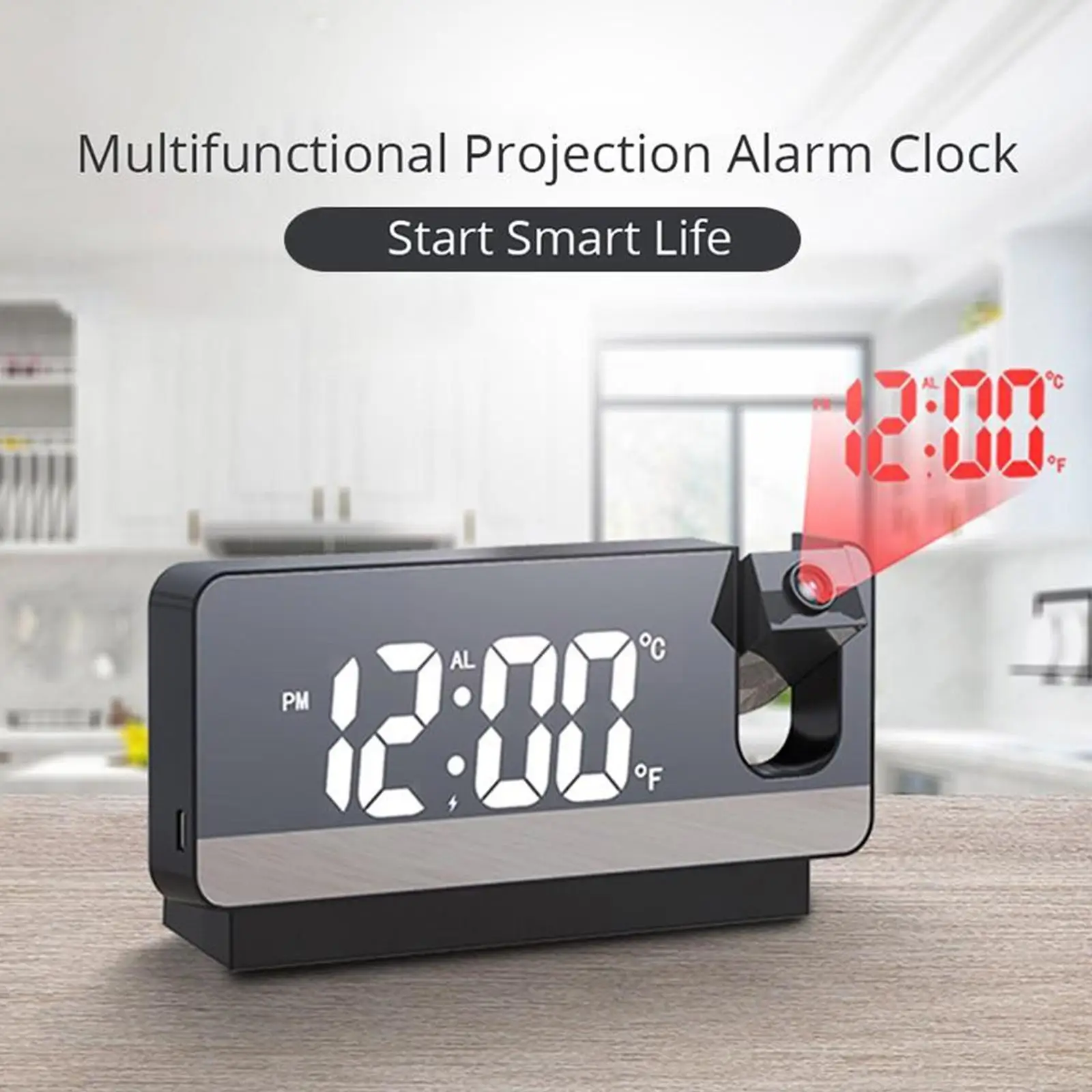 

Led Projection Digital Alarm Clock With Projection Mute Fm Clock Radio Bedroom Projector Clock Electronic Alarm Bedsid A2k7