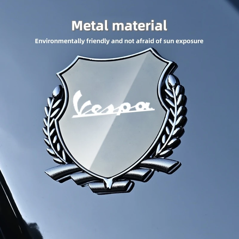 

3D металлический Автомобильный багажник с боковой эмблемой значок наклейка для Piaggio Vespa GTS GTV LX 60 125 250 300 Primavera Sprint