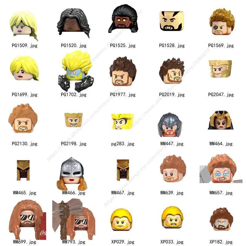 

1PCS Single models Figures Head accessories Building Blocks toys for Series-047
