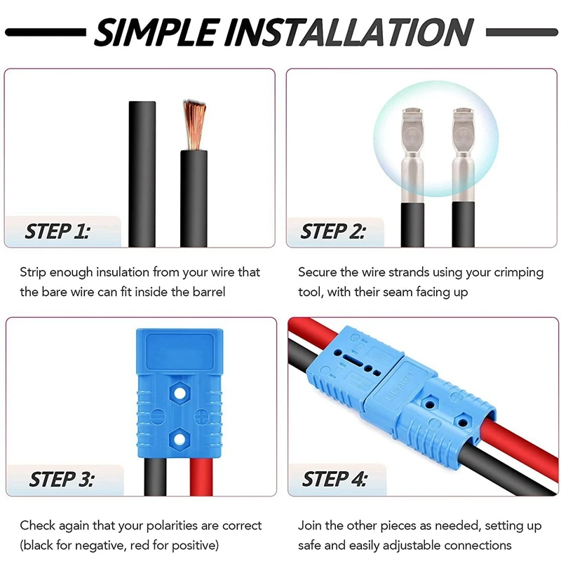 4 шт. 2-4 AWG 175A разъем питания батареи 12-36 В кабель быстрого подключения