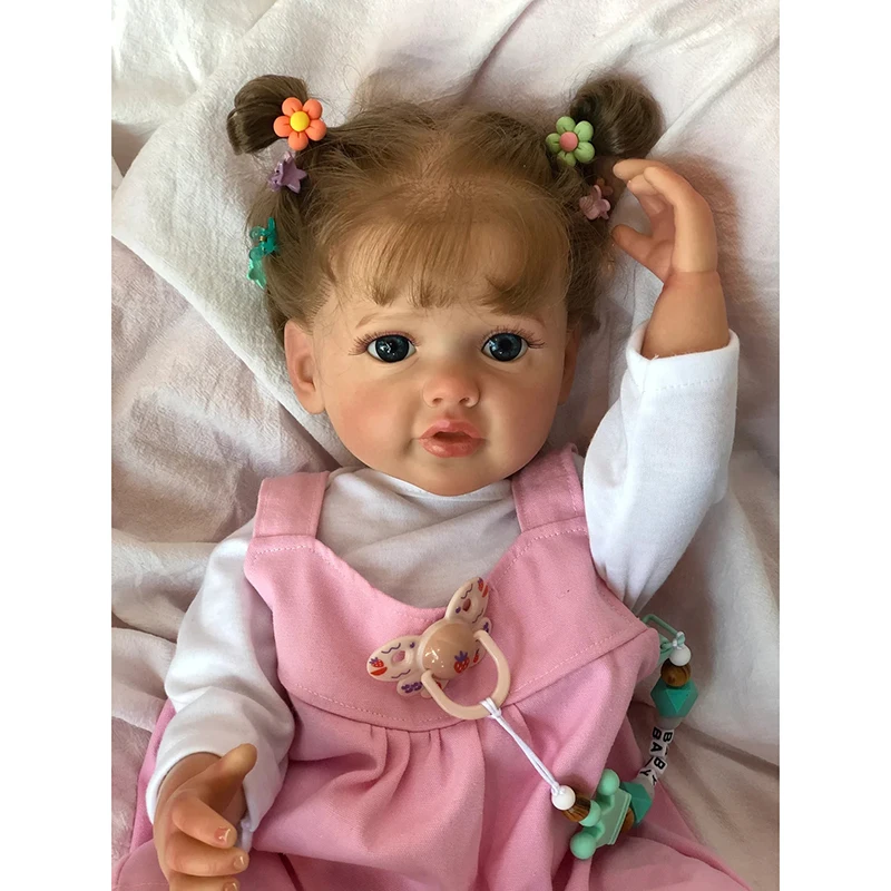 

NPK 55CM Full Body Silicone Reborn Doll Princess Betty Waterproof Toddler Lifelike Sof Touch 3D Skin Multiple Layers Painting