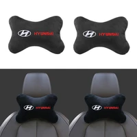 2pc soft car headrest seat neck support protector pillow for hyundai tucson i30 i20 i10 ix20 ix30 ix35 elantra creta accent kona