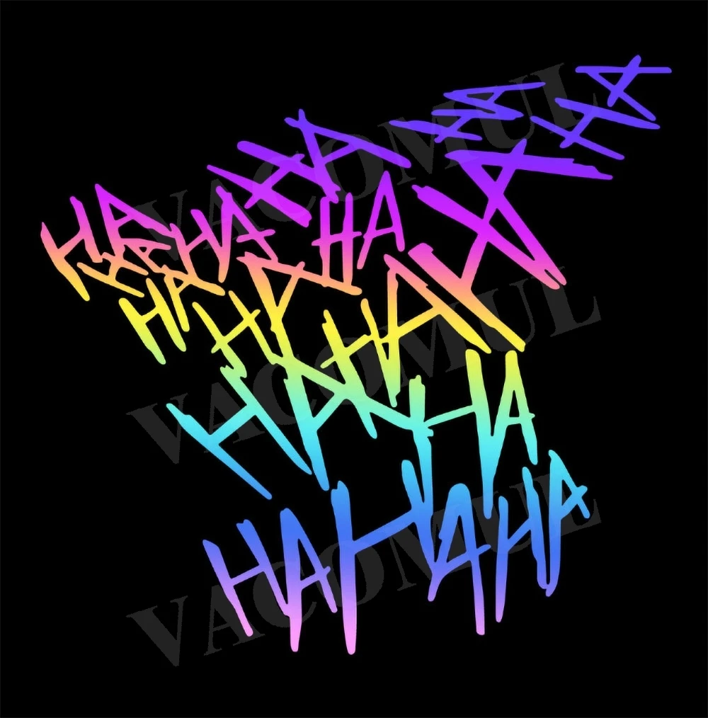

13-цветная наклейка на автомобиль HaHa Joker, забавная наклейка на шлем, светоотражающие наклейки для мотоцикла, наклейки на авто, окно, бампер, декор