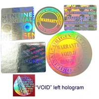 100 pcs of security label sticker void left after peel off durable waterproof material v72