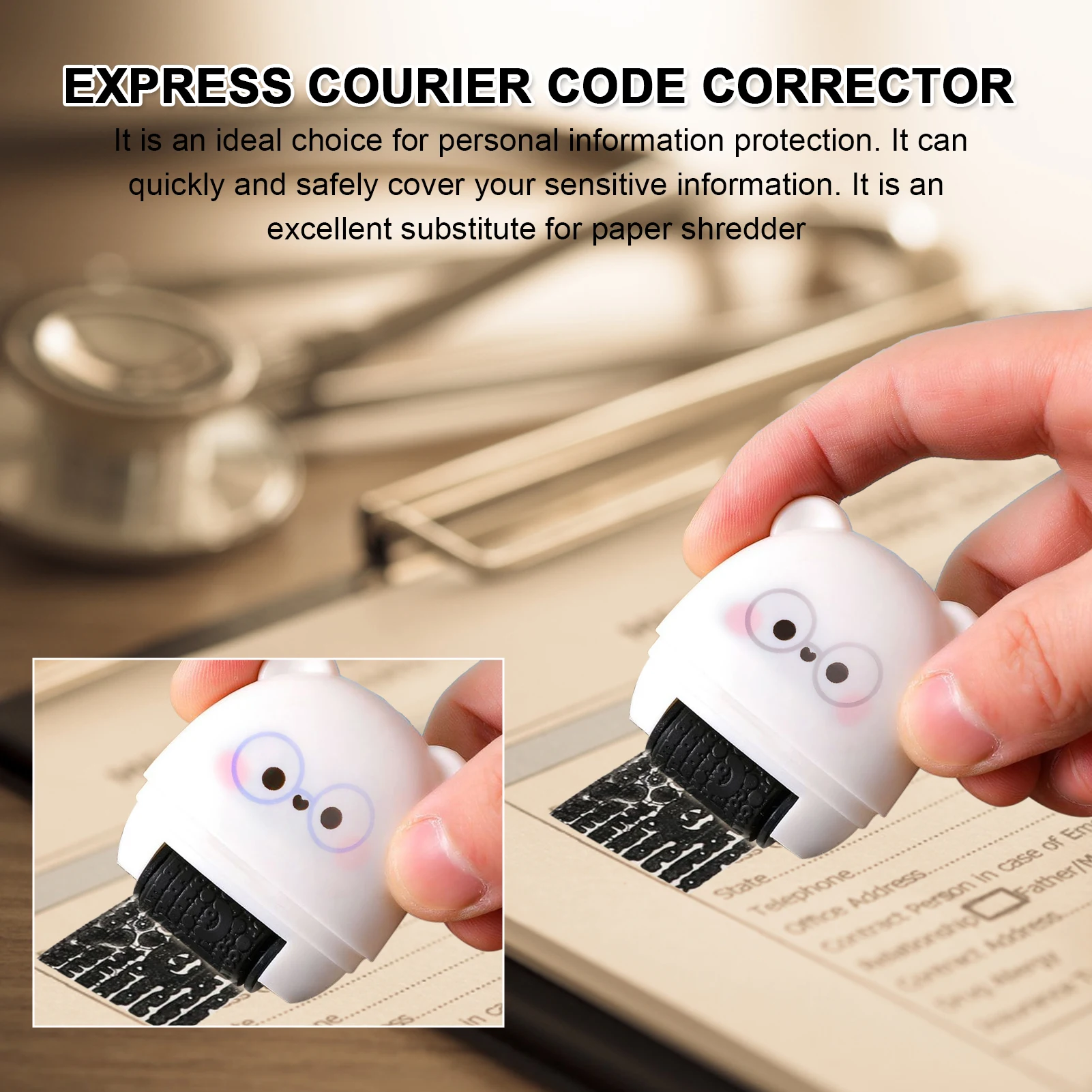 

Confidential Stamp Convenient Confidential Stamp Garbled Seal Private Express Roller Stamp Safe Identity Protection Stamp Bring