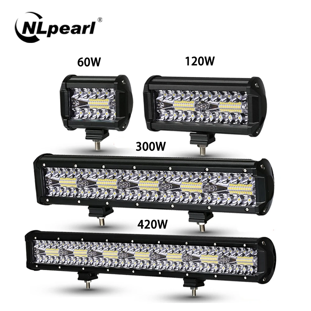 

Фара светодиодная NLpearl 4-20 дюймов, 12/24 в, для внедорожников, грузовиков, кроссоверов, лодок, квадроциклов