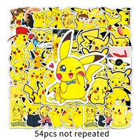 new 54 pokemon pikachu cartoon anime decoration notebook skateboard suitcase water cup graffiti waterproof sticker
