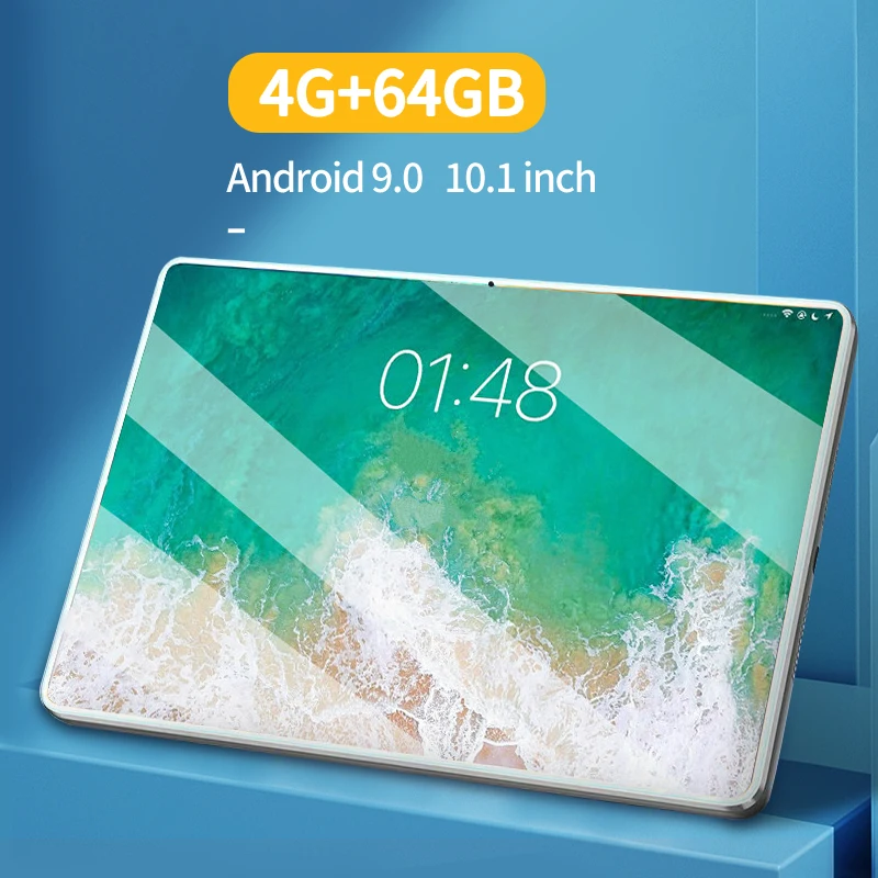 10.1 inch 2.5D Glass Android 9.0 Tablet pc Octe Core 4GB RAM 64GB ROM 1280*800 IPS Tablets  Dual Sim 4G Tablets 10 10.1