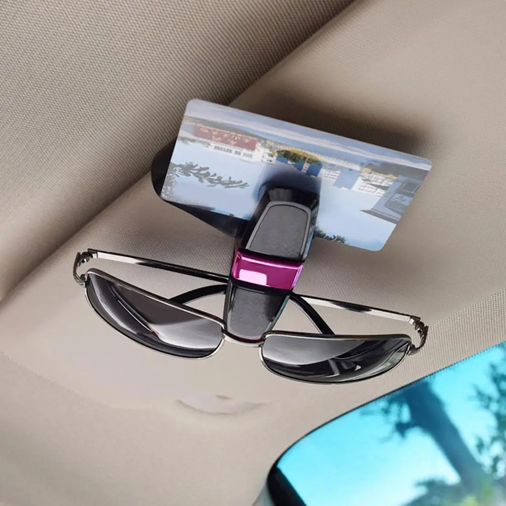 

Car Sun Visor Sunglasses Holder Glasses Clip Universal 360 Degree Rotatable Portable Card Ticket Clamp Interior Accessories