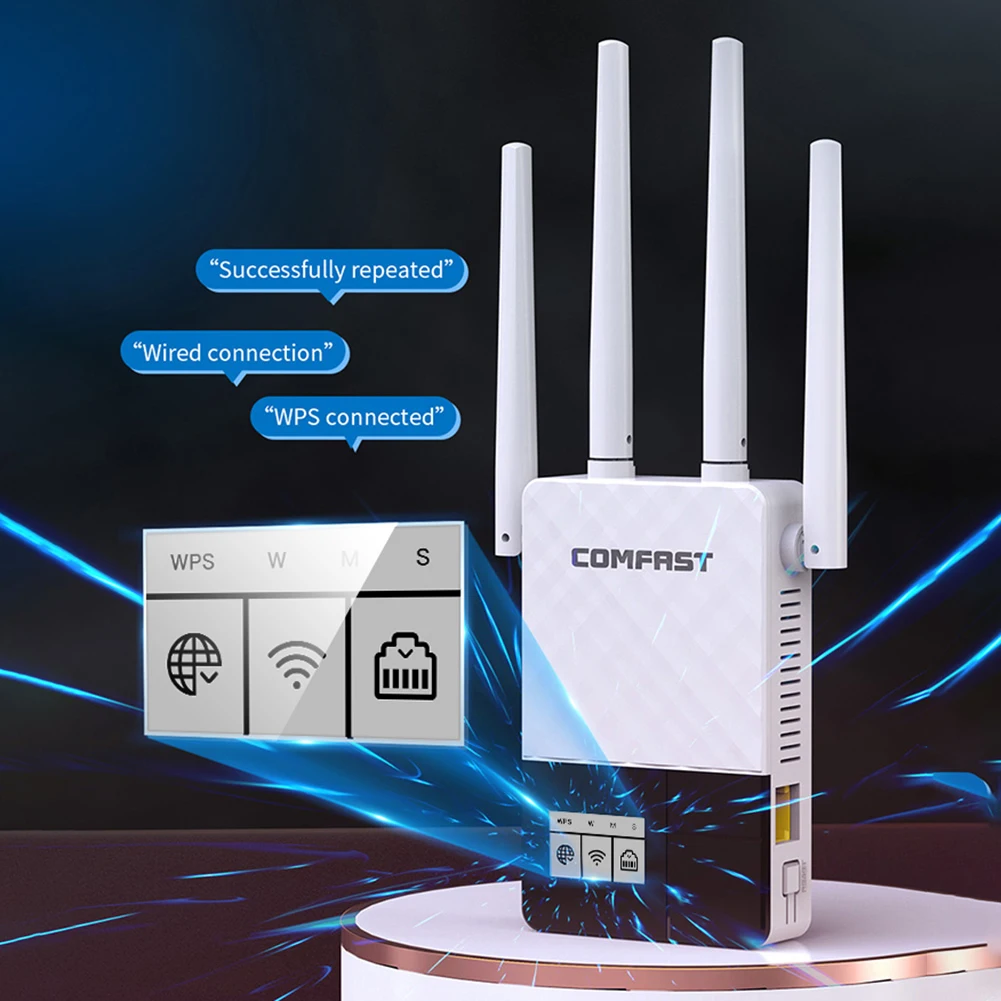 

Усилитель сигнала COMFAST, 1200 Мбит/с, с OLED-дисплеем и 4 антеннами