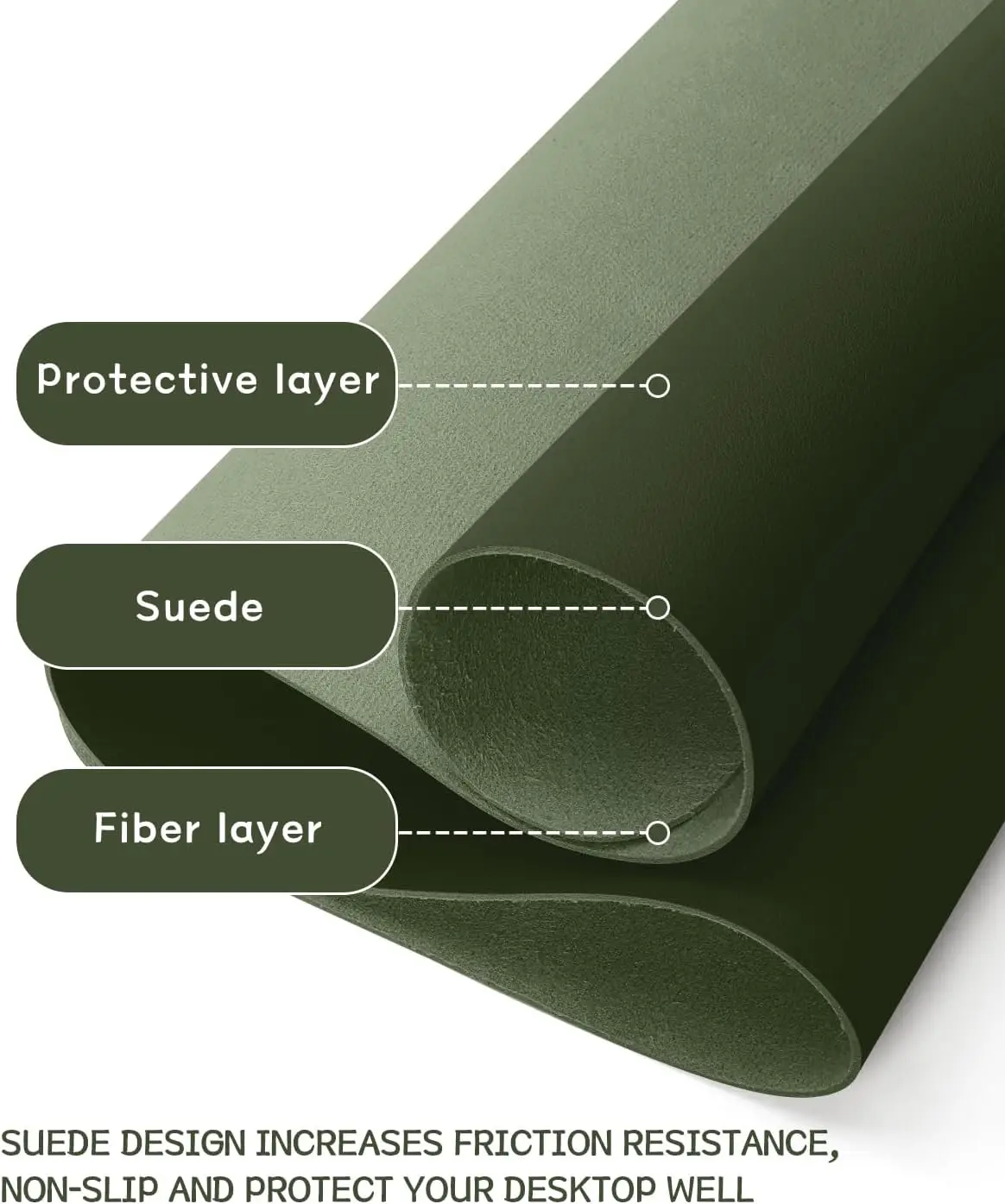 Настольный коврик кожаный нескользящий настольный большой для мыши рабочего