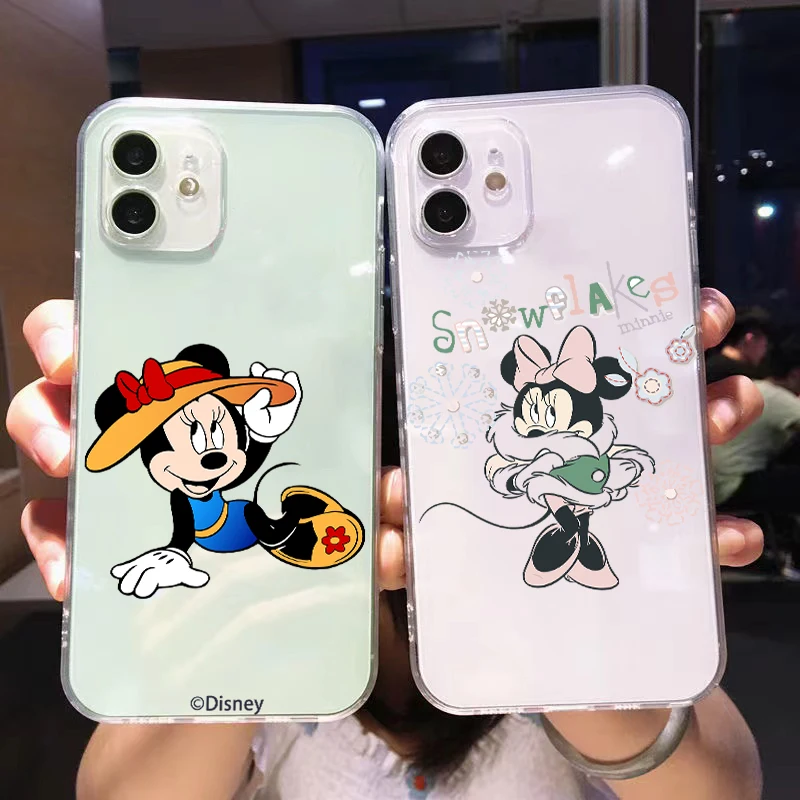 

Disney Original Mickey Mouse For Apple iPhone 13 12 11 Pro Mini X XR XS Max SE 6 6S 7 8 Plus Clear Phone Case TPU Coque
