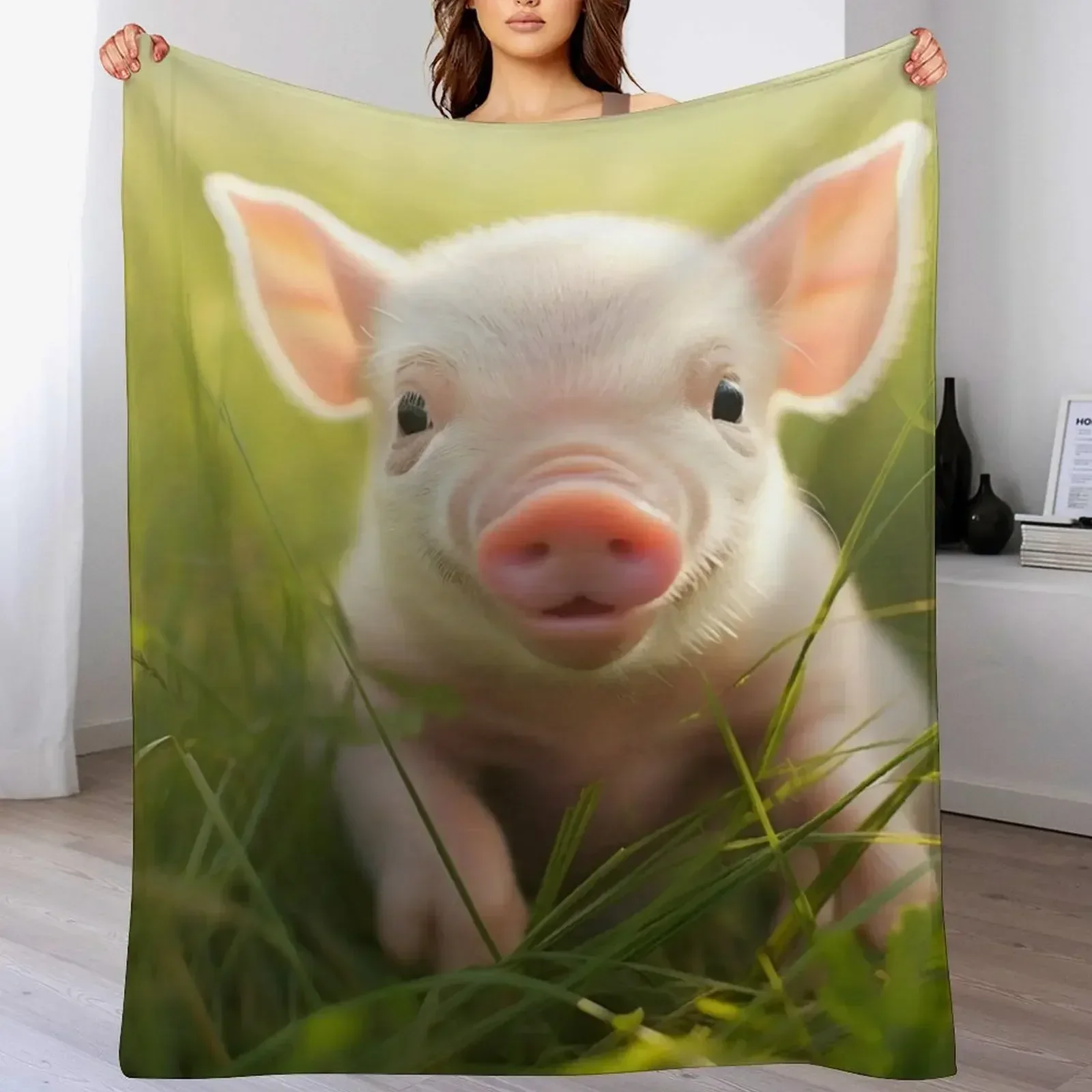 Очаровательное одеяло со свиньей и цифровым принтом одеяла украшения для