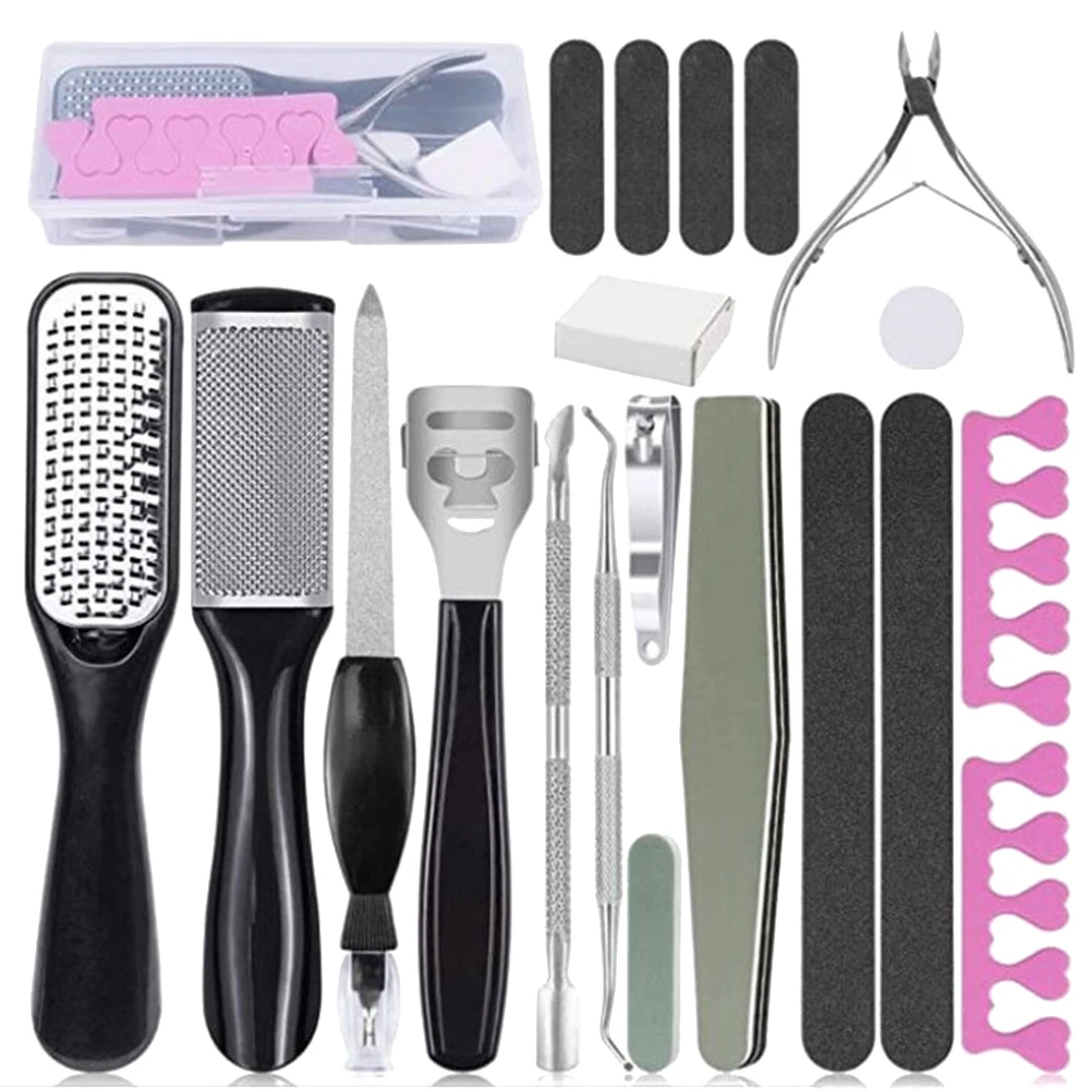 

Professional Pedicure Tool Foot Care Tool for Feet Heels Toe Cuticle Kit File Set Dead Hard Skin Callus Remover Scraper Beauty