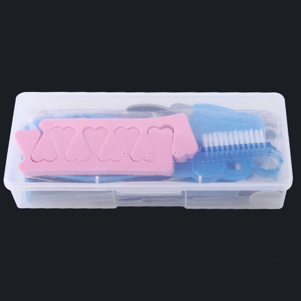 

Nail Tool Box Nails Storage Box Storage Box Organizer Container 18.8*7*3cm Blue Pink Plastic Case Nail Salon Storage Box