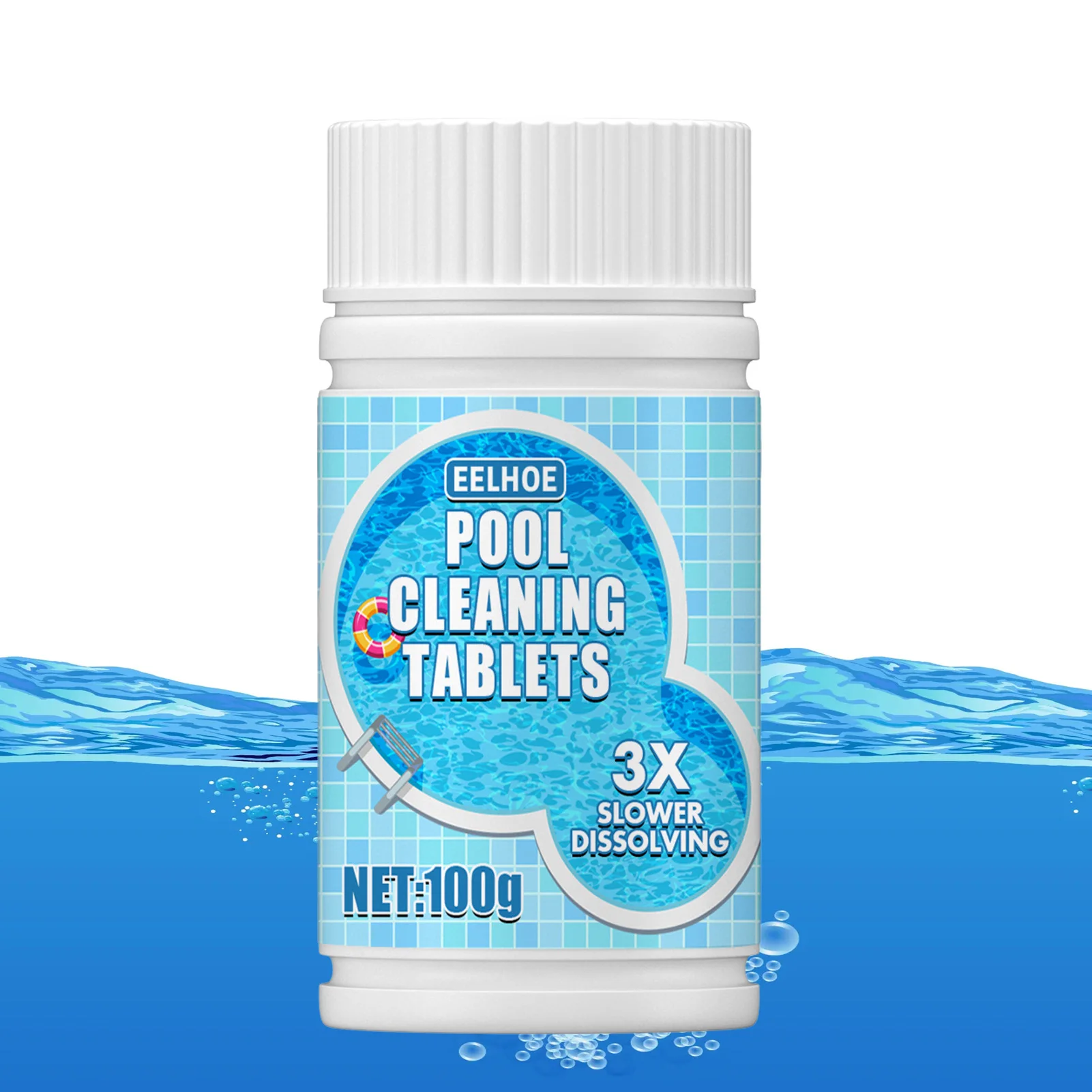 

100g Swimming Pool Cleaning Effervescent Tablets Water Purifier Pool Cleaning Chlorine Pills Cleaners For SPA Hot Tub Aquarium