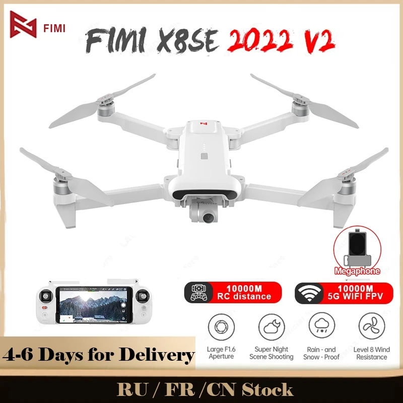 

FIMI X8SE 2022 V2 Drone with Camera 4k Profesional GPS 10Km Quadcopter Camera RC Helicopter FPV 3-axis Gimbal Toys for Boys