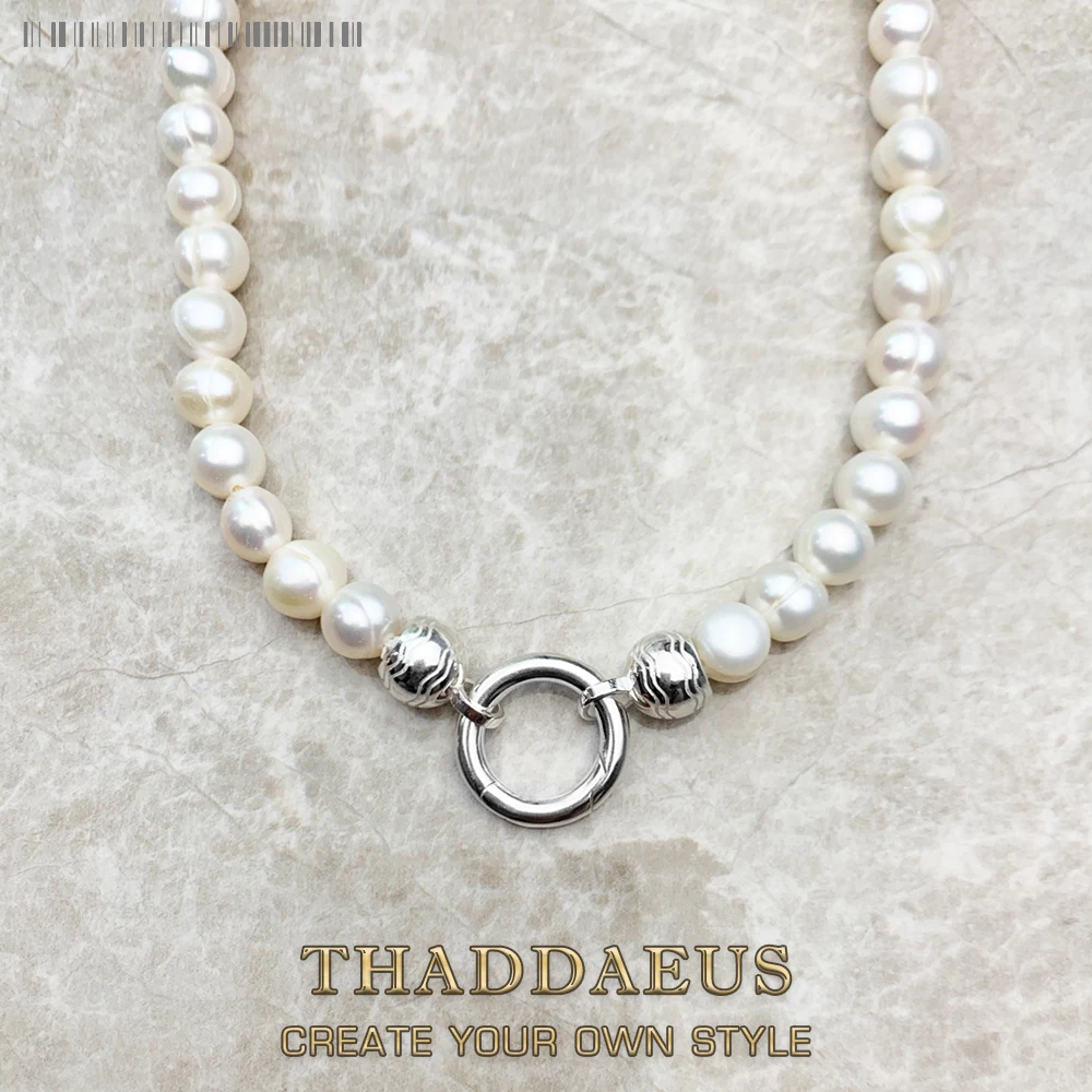 

Женское ожерелье из серебра 925 пробы, с натуральным пресноводным жемчугом