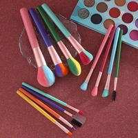 fjer colorful makeup brushes set soft hairs foundation powder blush eyeshadow blending rainbow make up brush beauty tool kit