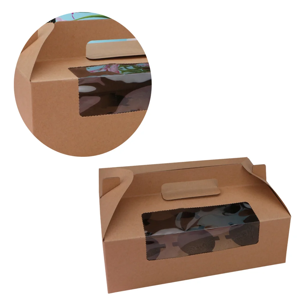 8 шт. белые картонные коробки для тортов индивидуальные держатели упаковки