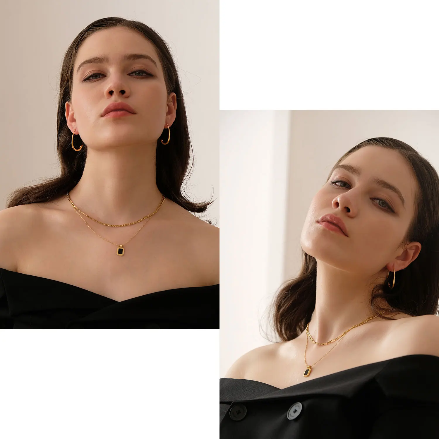 Silver Teardrop Hoop Earrings for Women 14k White Gold Plated Chunky Large Oval Lightweight Statement