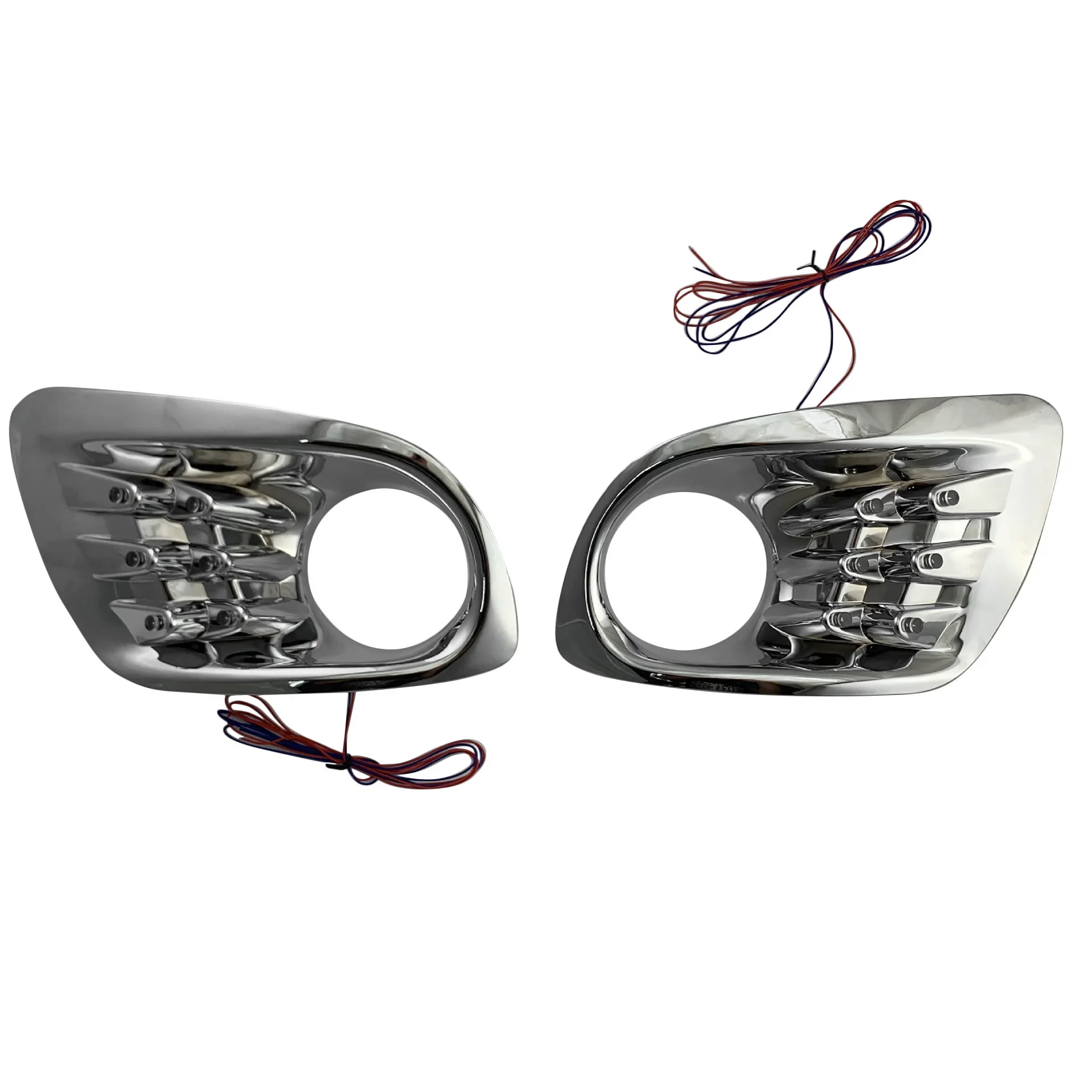 Хромированный передний бампер противотуманная фара рамка накладка с подсветкой