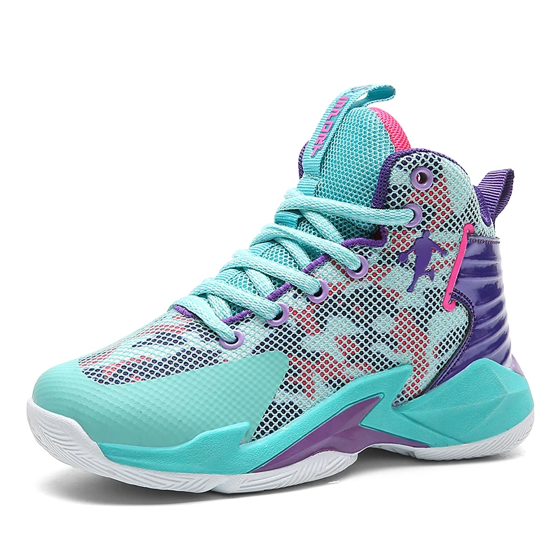 2023 New Kids Sneakers Breathable Basketball Shoes Shock-Absorbant Boys Basketball Sneakers Comfortable Girls Training Sneakers