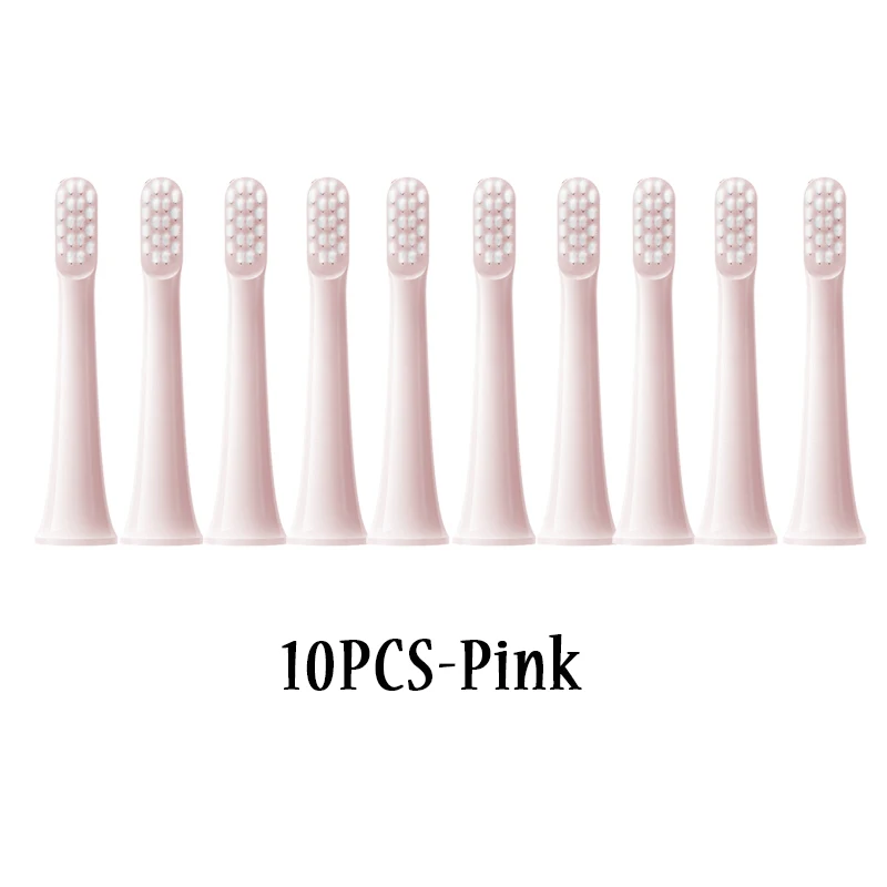 10pcs Replacment Heads For XIAOMI T100 Sonic Electric Toothbrush Soft Vacuum DuPont Whitening Clean Bristle Brush Nozzles Head