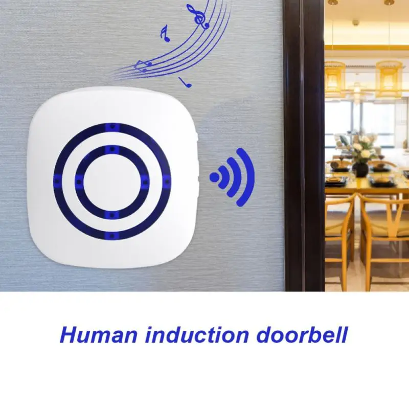 

70 Meters Music Doorbell No Battery Waterproof For Restaurants 110-240v Sensor Doorbell Wireless Induction 4.5v No. 3 Battery