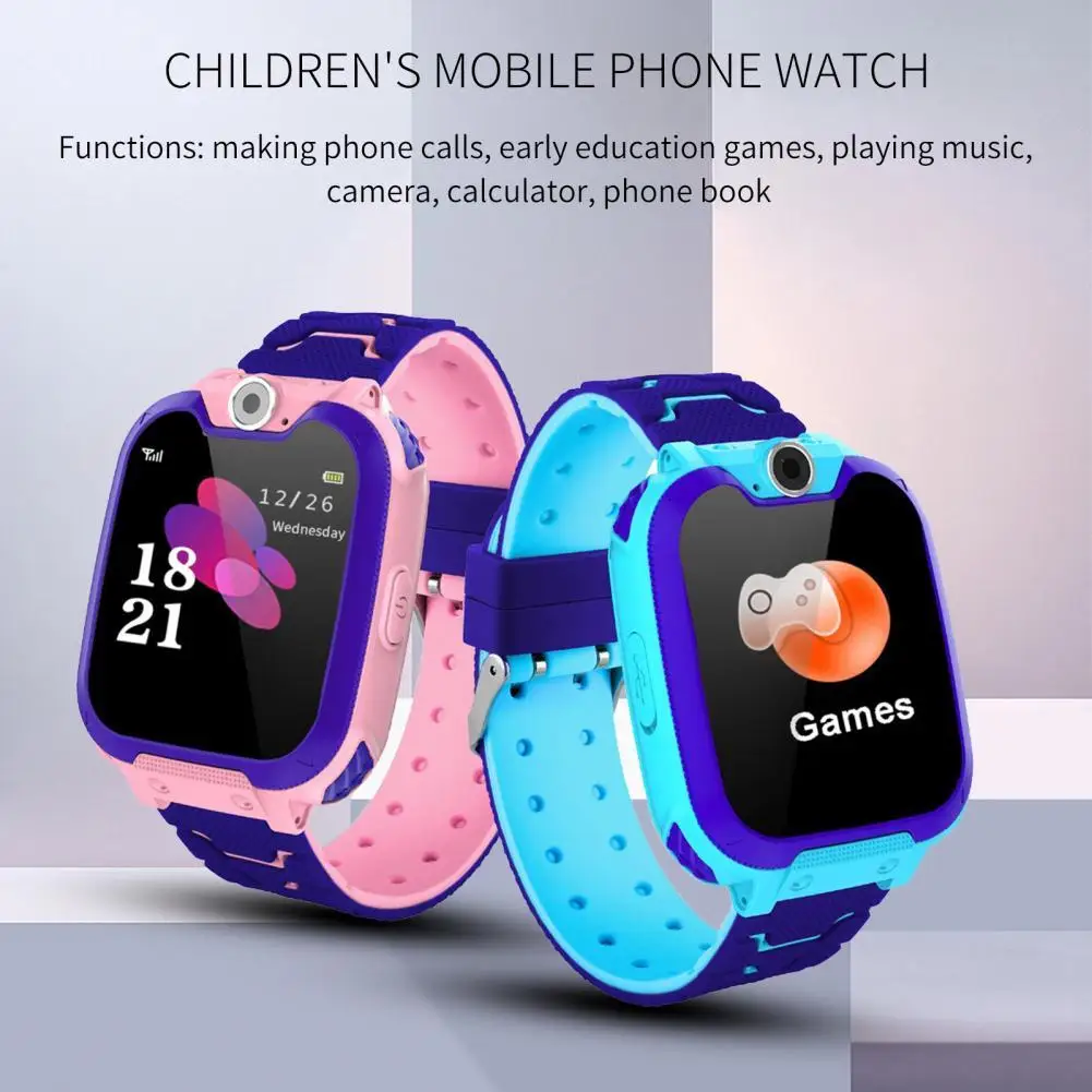 

S11 Kids Smart Watch Silicone Touch Screen Wristwatch Music Player GPS Tracker SOS Call Phone Watch Children Smart Wrist Watch