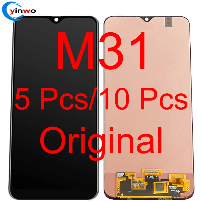 

Wholesale 5/10 Pcs Original 6.4'' AMOLED For Samsung Galaxy M31 LCD M315 M315F SM-M315F LCD Display Touch Screen
