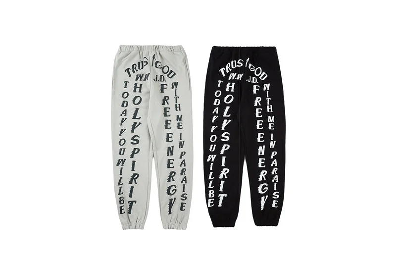 

2019 Kanye West Season Trust God Printed Women Men Casual Pants Joggers Hiphop Streetwear Men Sweatpants Jogger Pants Trousers