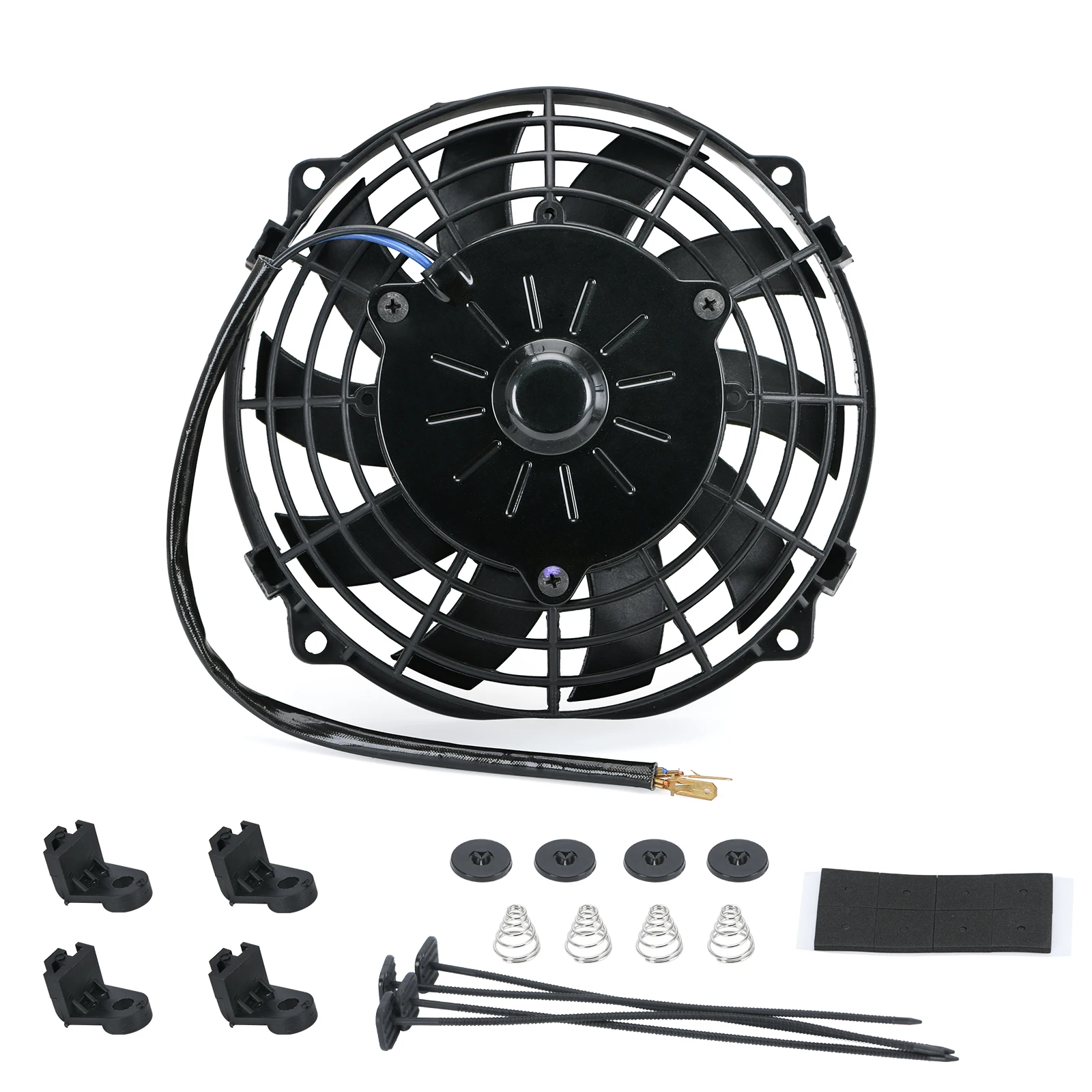 

VR RACING-7 дюймов Универсальный 12 в 80 Вт Тонкий Реверсивный электрический радиатор авто вентилятор пуш-ап с монтажным комплектом тип I 7 "VR-FANI7