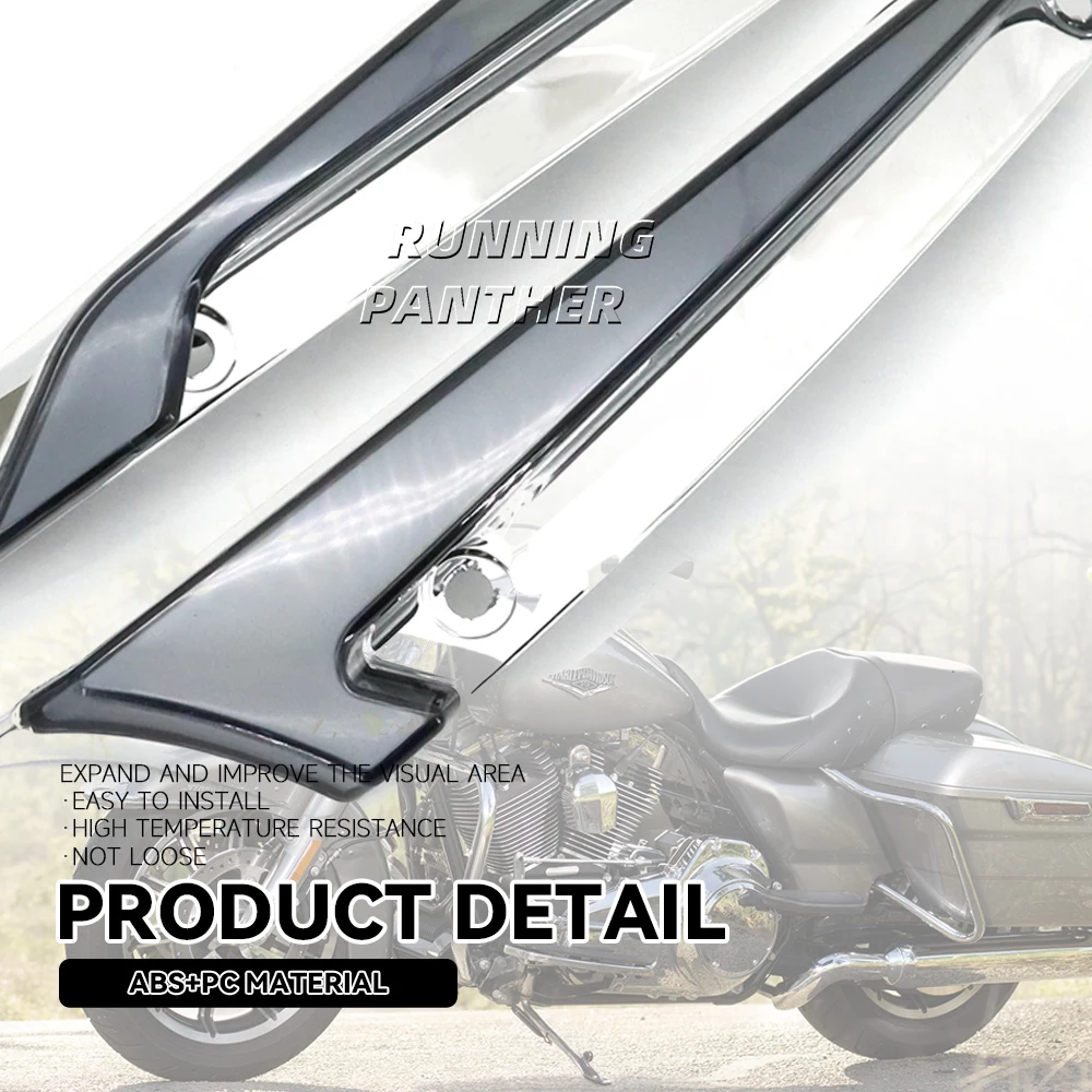 Мотоциклетная хромированная черная накладка на лобовое стекло указатель