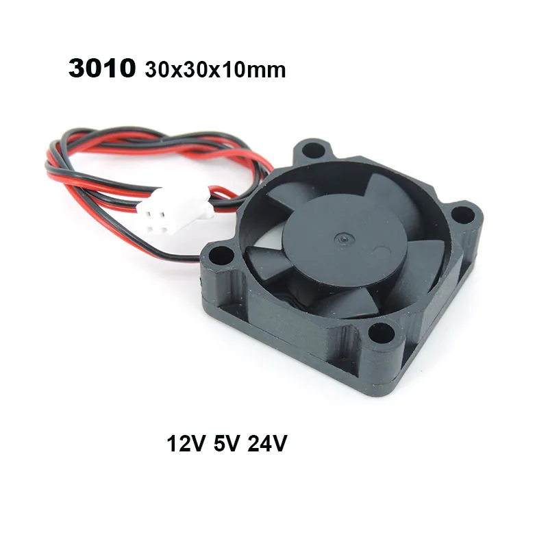 Вентилятор 30x30x10 мм 12 В 5 24 2-контактный кулер постоянного тока