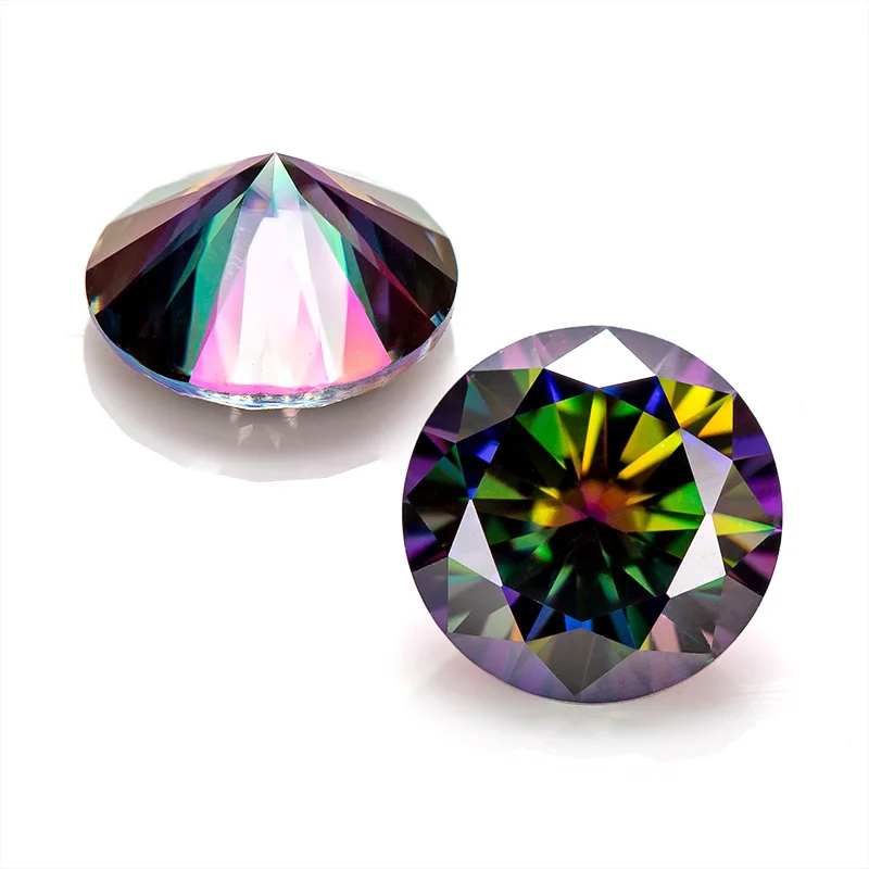 Павлиний зеленый цвет заводская цена высокое качество Свободный Муассанит 6 5 мм