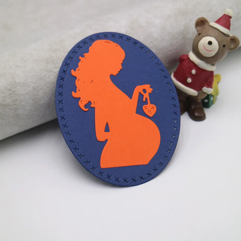 

Металлические пресс-формы для беременных женщин украшение искусственная Бумага Ремесло нож форма подарок на день матери