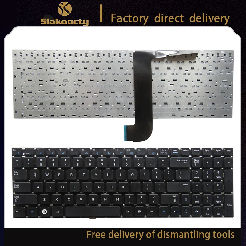 

Siakoocty английская клавиатура для Samsung NP-SF511 NP SF510 RF510 RF511 QX530 RF530 SF511 SF510 Клавиатура для ноутбука США без рамки bl