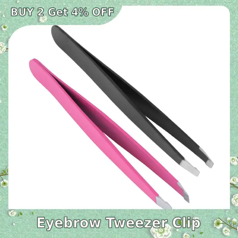 

Stainless Steel Eyebrow Tweezer Set 9.6cm Slant Tip Point Tip Flat Tip Rose Red Black Tweezers For Hair Removal Freeshipping