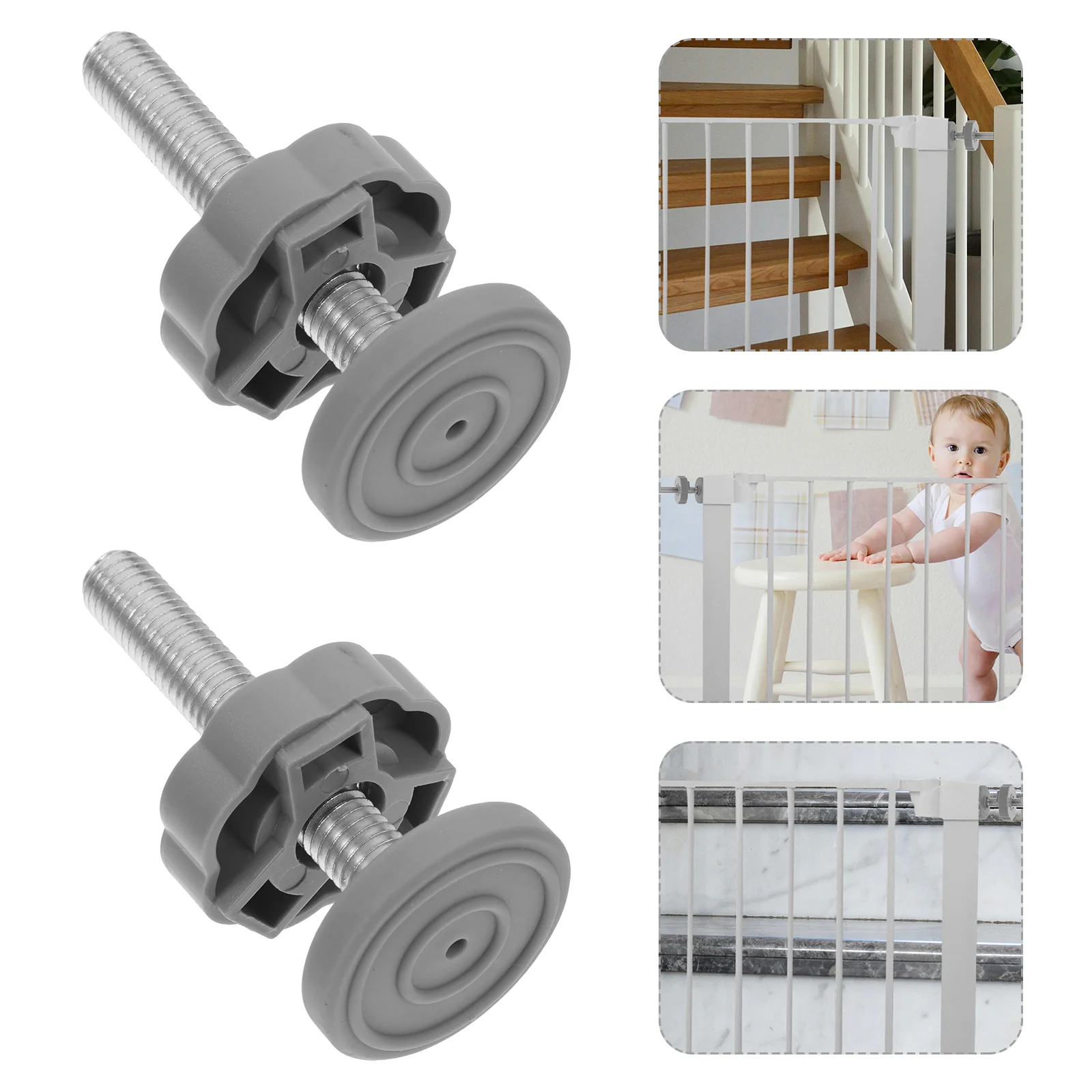 4 Pcs Child Door Wall-mounted Safety Screw Baby Bolts Pvc Lagging Steel Core Gate