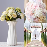 10 heads hydrangea wedding artificial flowers 5 branches fake flower bouquet for home table centerpiece party wedding decoration