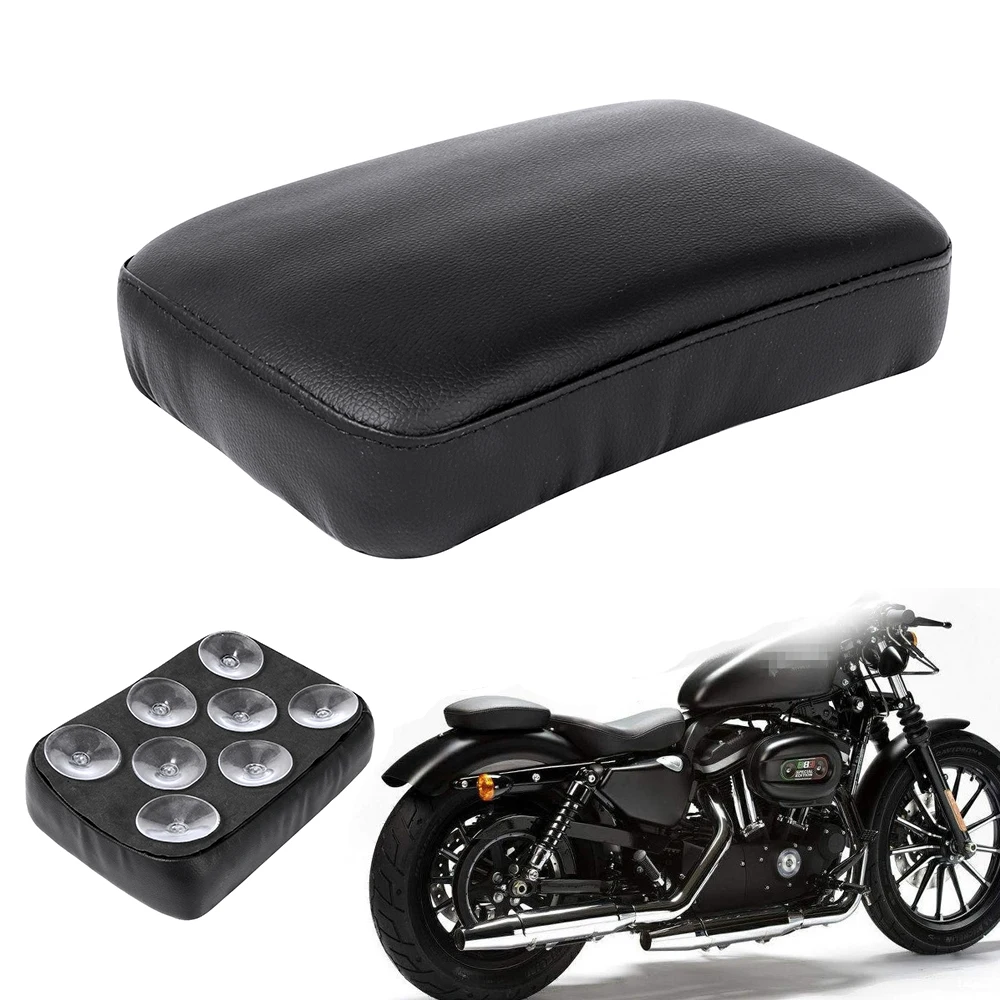 

Motorcycle 8 Suction Cup Seat Cushion Rear Pillion Passenger Pad Black For For Harley Dyna Sportster Softail Touring XL 883 1200