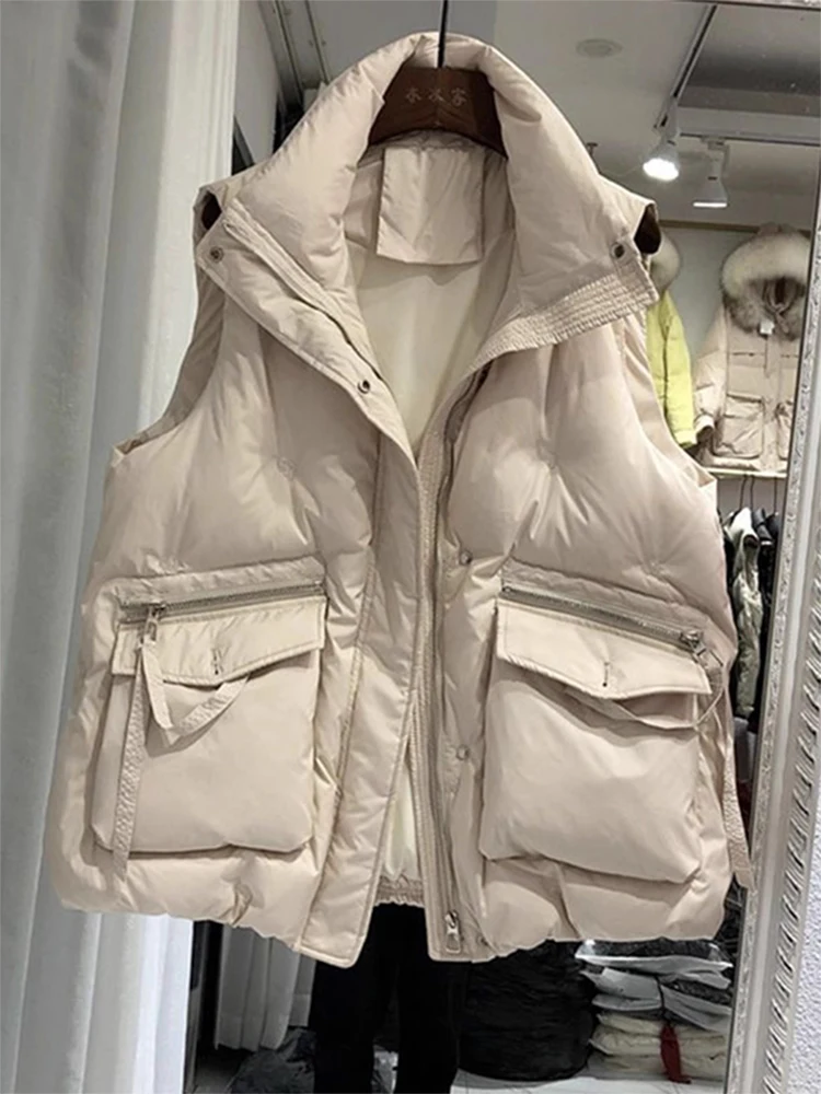 Европейские товары пуховый жилет с хлопковой подкладкой женский свободный