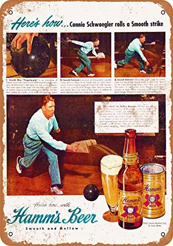 

Metal Sign - Hamm's Beer and Bowling - Vintage Look