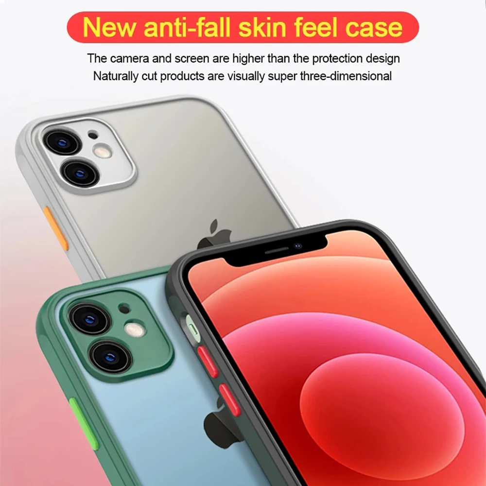 ASTUBIA Shockproof Silicone Phone Case for iPhone 13 Pro Max Transparent Case for iPhone 11 12 Pro Mini XS XR X 7 8 Plus Cover