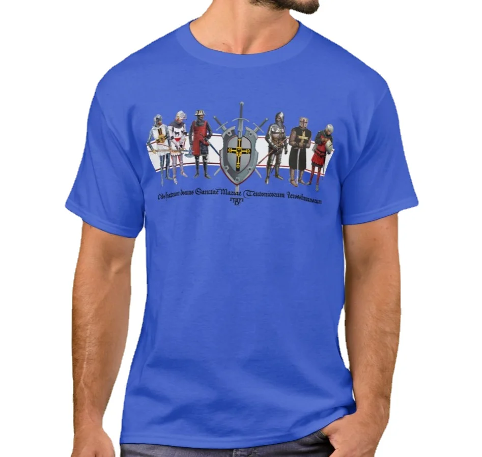 

Creative Design German Medal Shield Swords and Knights sign T-Shirt. Summer Cotton Short Sleeve O-Neck Mens T Shirt New S-3XL