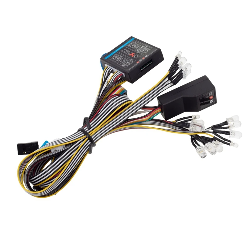 

1/8 1/10 RC Car 14 LED Light System Front & Rear Lamp Turn Signals Brake Lights For Tamiya HSP HPI AXIAL RC4WD Traxxas