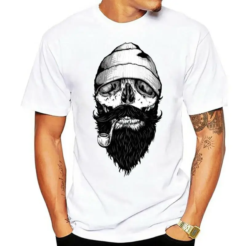 

Крутая Ретро футболка с изображением костей черепа бороды моряка пирата 555 Бесплатная доставка футболка