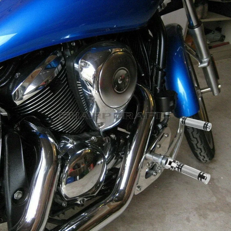 Фото Для Yamaha XVS 650 1100 Honda VT600 VT750 Shadow Suzuki Kawasaki VN900 мотоциклетные подножки для управления вперед, подножки для переключения передач с краем №4