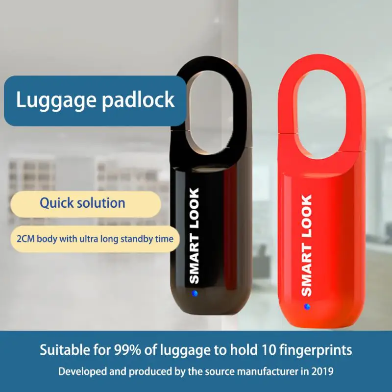 

Умный сенсорный дверной замок USB с идентификацией по отпечатку пальца, безключевой Противоугонный замок для путешествий, мини-замок для проверки отпечатков пальцев